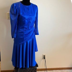 Vintage royal blue TF dress. Size 10